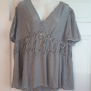 Michael Kors plus size geometric designed top